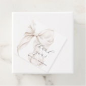 白エレガント弓ベビーシャワー フェイバータグ (インサイチュ)
