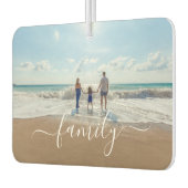 白エレガント手書きスクリプトファミリの写真 カーエアーフレッシュナー (左)