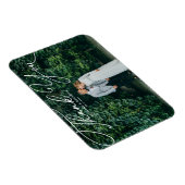 白エレガント手書き写結婚真 マグネット (右側)