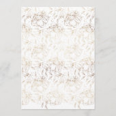 白エレガント手植物図 招待状 (裏面)