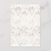 白エレガント手植物学結婚詳細 エンクロージャーカード (裏面)