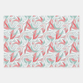 白エレガント抽象芸術 ラッピングペーパーシート (正面2)