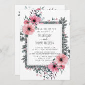 白エレガント招待状 招待状 (正面/裏面)