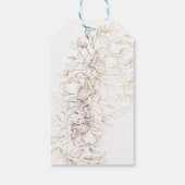 白エレガント描植物単線結婚図 ギフトタグ (裏面)