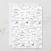 白エレガント数科卒業 招待状 (裏面)