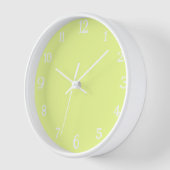 白エレガント数 |パステルクラシックライム 壁時計 (傾斜)