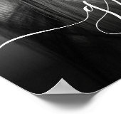 白エレガント文字フォトオーバーレイ大学院ポスター ポスター (角)