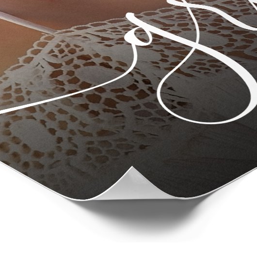 白エレガント文字フォトオーバーレイ大学院 ポスター (角)