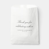 白エレガント文字結婚のカスタム フェイバーバッグ (正面)