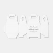 白エレガント文字結婚のカスタム フェイバーボックス (折り畳みなし)
