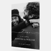 白エレガント書の結婚歓迎の写真 アクリルサイン (傾斜)