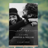 白エレガント書の結婚歓迎の写真 アクリルサイン (ニュートラル)