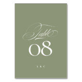 白エレガント書の聖人結婚 テーブルナンバー (裏面)