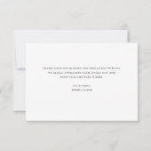 白エレガント書レタリング結婚の写真 サンキューカード (裏面)