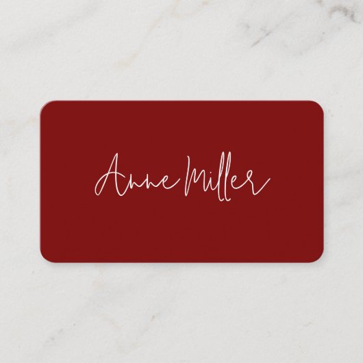 白エレガント書名 名刺 (正面)