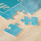 白エレガント書家名字ビーチハウス ジグソーパズル (側面)