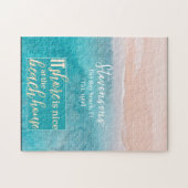 白エレガント書家名字ビーチハウス ジグソーパズル (横)