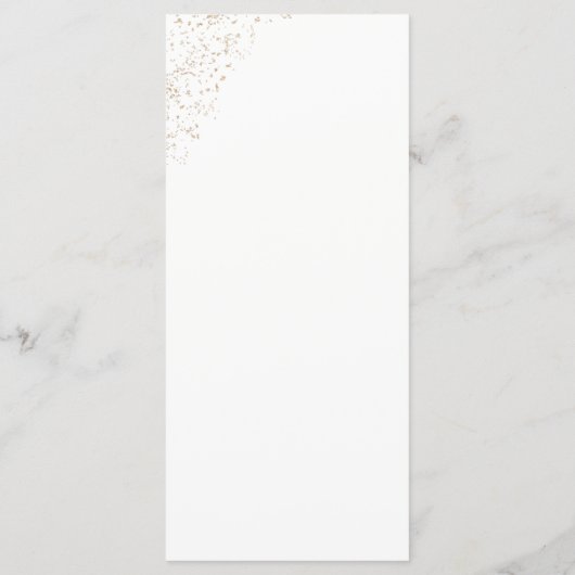 白エレガント書金ゴールドフェイクスクリプトメニュー メニュー (裏面)