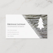 白エレガント木ミニマルスタイル木目 名刺 (裏面)