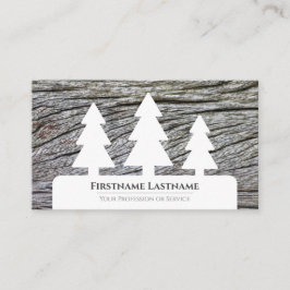 白エレガント木ミニマルスタイル木目 名刺