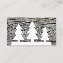 白エレガント木ミニマルスタイル木目 名刺