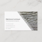 白エレガント木ミニマルスタイル木目 名刺 (裏面)