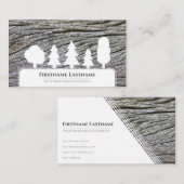 白エレガント木ミニマルスタイル木目 名刺 (正面/裏面)