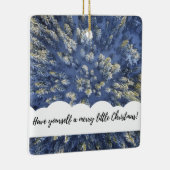 白エレガント木広場クリスマスオーナメント セラミックオーナメント (右)