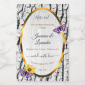 白エレガント木粒樹皮製品ラベル フードラベル (シングルラベル)