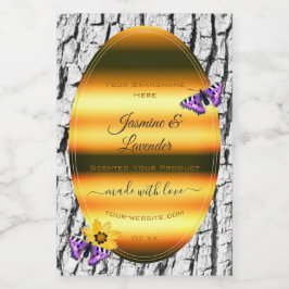 白エレガント木粒樹皮製品ラベル フードラベル