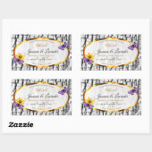 白エレガント木粒樹皮製品ラベル 長方形シール (シート)