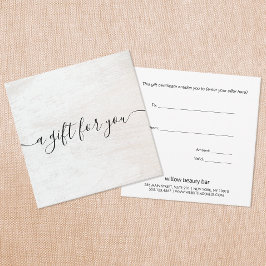 白エレガント木製台本フォントギフト証明書