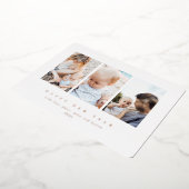 白エレガント枠3写真新年おめでとう 箔シーズンカード (回転した状態)