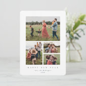 白エレガント枠4写真新年 シーズンカード (スタンド正面)