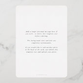 白エレガント枠4写真新年 箔シーズンカード (裏面)