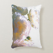 白エレガント桃オレンジ赤面バラ アクセントクッション (正面(垂直))