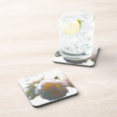 白エレガント桃オレンジ赤面バラ コースター (右側)