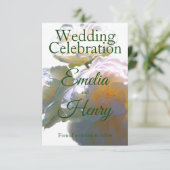 白エレガント桃オレンジ赤面バラ セーブザデート (スタンド正面)