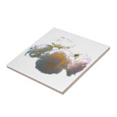 白エレガント桃オレンジ赤面バラ タイル (側面)