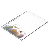 白エレガント桃オレンジ赤面バラ ノートブック (左側)