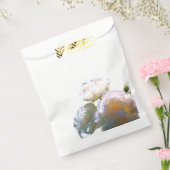 白エレガント桃オレンジ赤面バラ フェイバーバッグ (封をした状態)