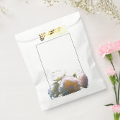 白エレガント桃オレンジ赤面バラ フェイバーバッグ (封をした状態)