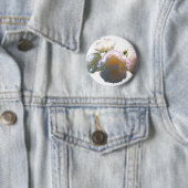 白エレガント桃オレンジ赤面バラ 缶バッジ (インサイチュ)