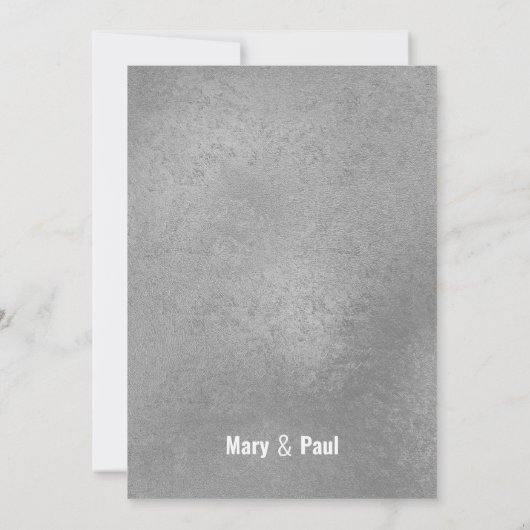 白エレガント桃色さくらんぼ花フローラ結婚ズ 招待状 (裏面)