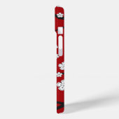 白エレガント桜さくらんぼ花オン赤 Case-Mate iPhoneケース (裏面 / 左)