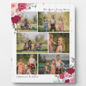 白エレガント植物学フローラママ6 Photo Collage フォトプラーク (正面)
