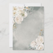 白エレガント植物学結婚式招待状 招待状 (裏面)