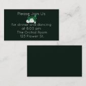 白エレガント椿披露宴 エンクロージャーカード (正面/裏面)