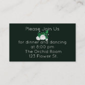 白エレガント椿披露宴 エンクロージャーカード (正面)