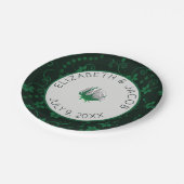 白エレガント椿結婚病 ペーパープレート (アングル)